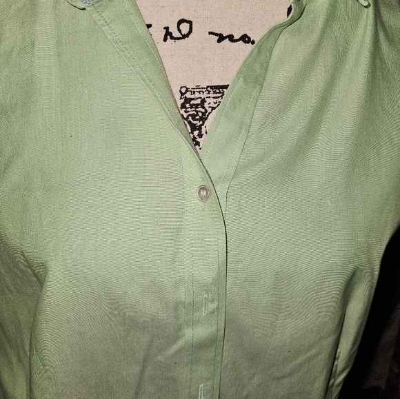 Talbots Womans Light Green Sleeveless Blouse Size 16 - Picture 6 of 12